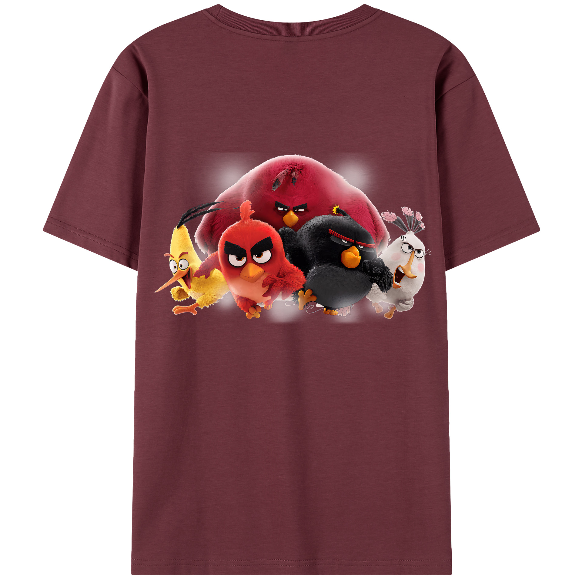 （画像用） Angry Birds アングリーバード 綿100％半袖Tシャツ（背面プリント）